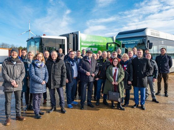 Wasserstofftour des MWAEK zu Gast bei uns in Bernau (Foto: Torsten Stapel/KWB)