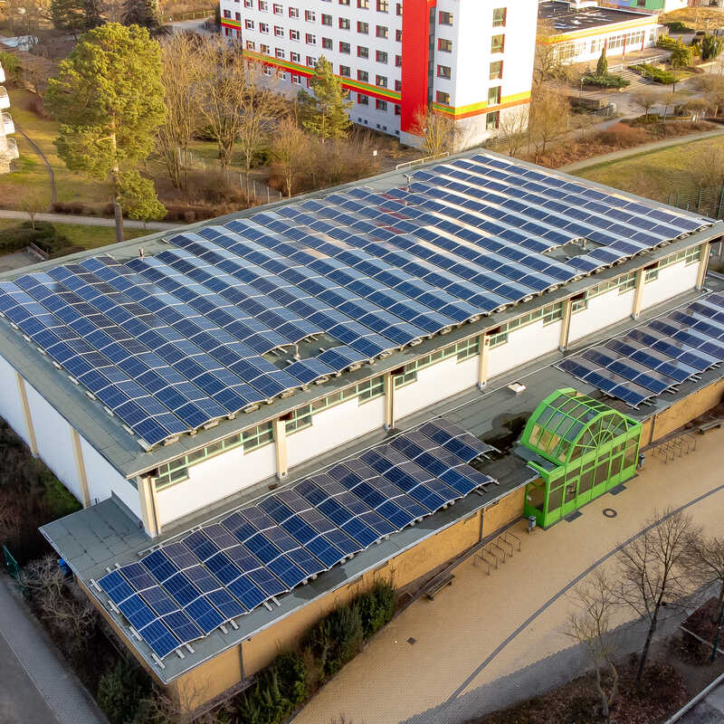 BEBG Photovoltaik Sporthalle Heidewald Eberswalde